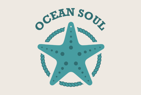 Capture Coastal Calm: Ocean Soul Starfish Nautical Graphic Art