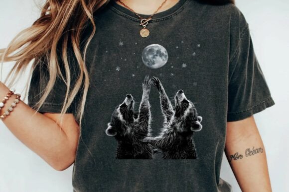 Celestial Raccoons: A Whimsical Graphic for Night-Sky Projects