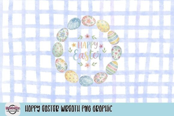 Happy Easter Wreath PNG Graphic: Your Spring Design Essential
