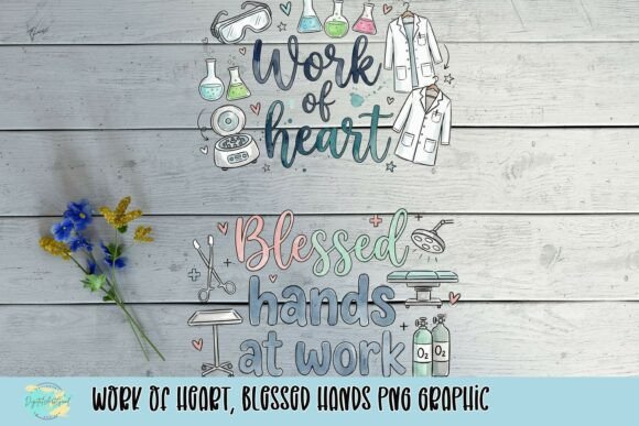 Honoring Healthcare Heroes with the Work of Heart, Blessed Hands PNG Graphic