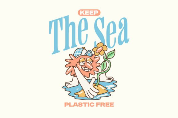 Keep the Sea Plastic Free Graphic Tee: A Design Asset with Purpose