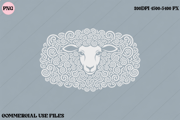 Ornate Sheep Head Graphic: A Designer's Unconventional Asset