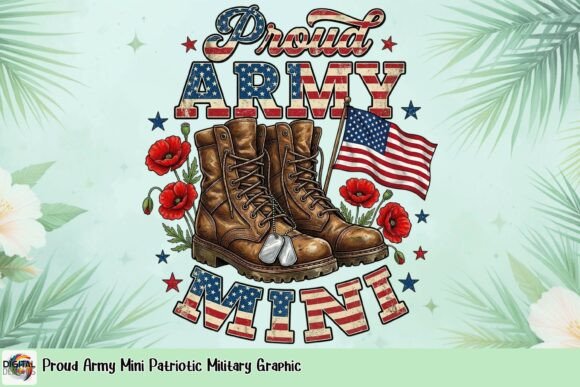 Show Your Support with the Proud Army Mini Patriotic Graphic